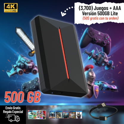 PortablePro™ - The Ultimate Retro Portable | Plug and Play | 500GB / 2TB | Premium HDD