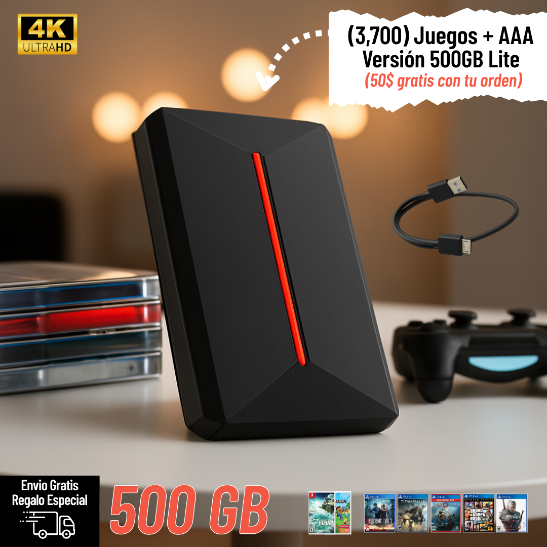 PortablePro™ - The Ultimate Retro Portable | Plug and Play | 500GB / 2TB | Premium HDD