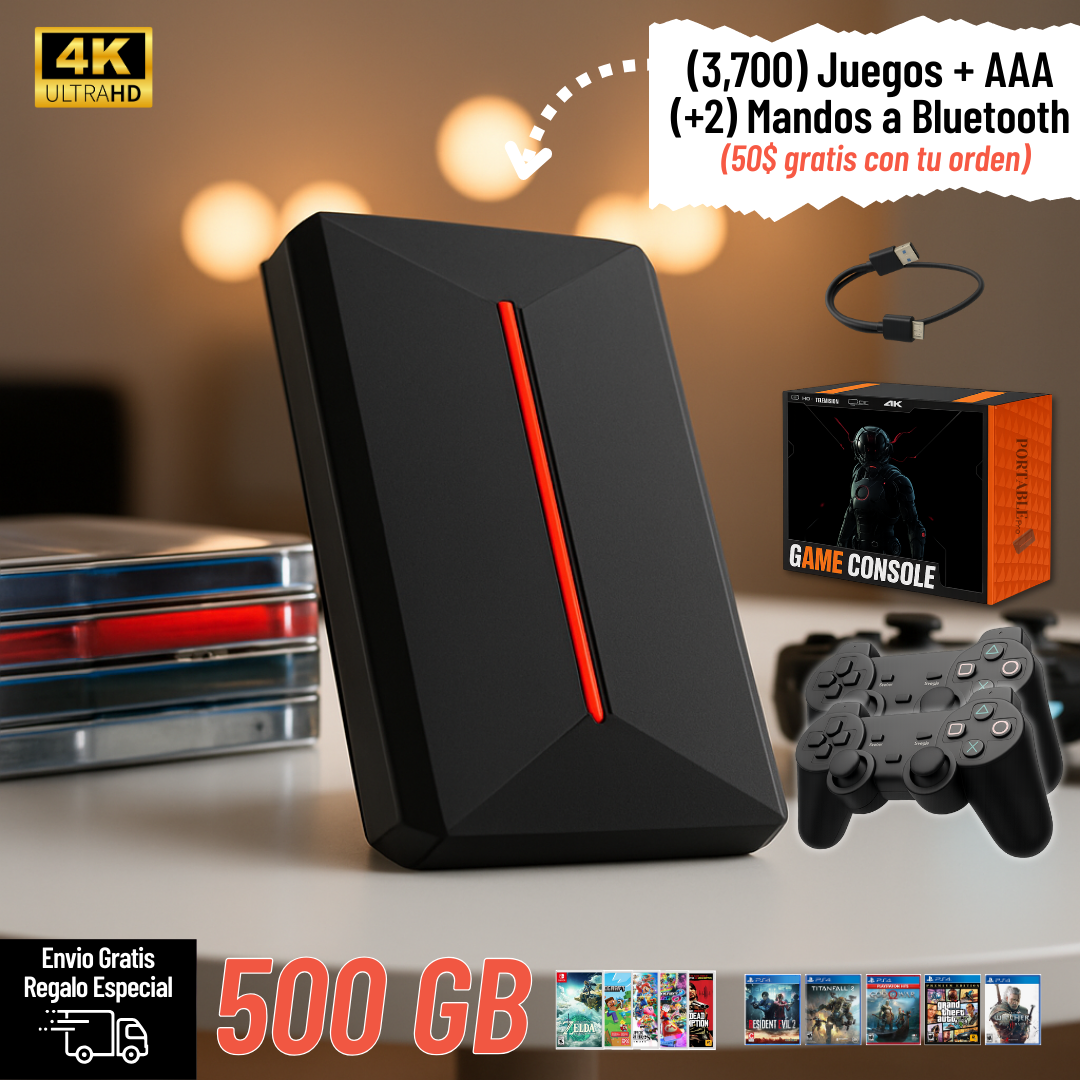 PortablePro™ - The Ultimate Retro Portable | Plug and Play | 500GB / 2TB | Premium HDD