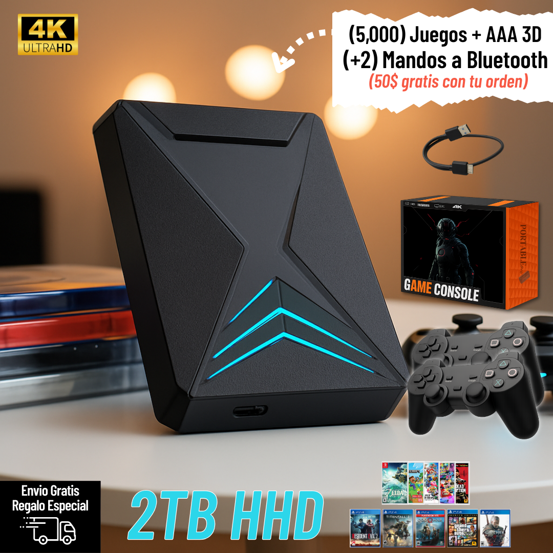 PortablePro™ - The Ultimate Retro Portable | Plug and Play | 500GB / 2TB | Premium HDD