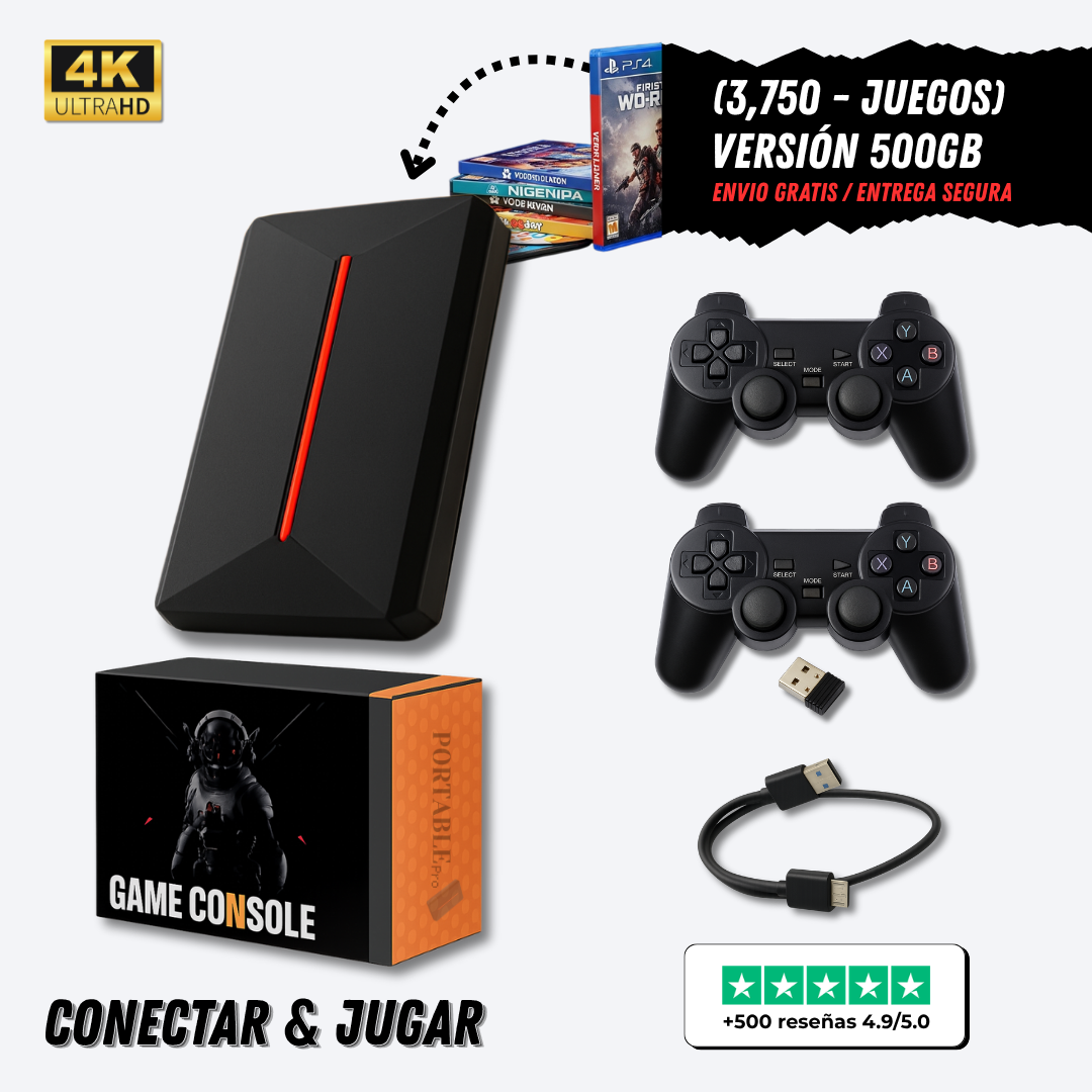 PortablePro™ - The Ultimate Retro Portable | Plug and Play | 500GB / 2TB | Premium HDD