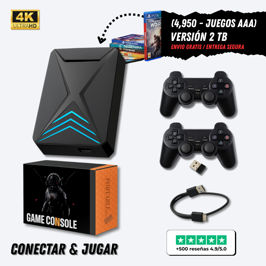 PortablePro™ - The Ultimate Retro Portable | Plug and Play | 500GB / 2TB | Premium HDD